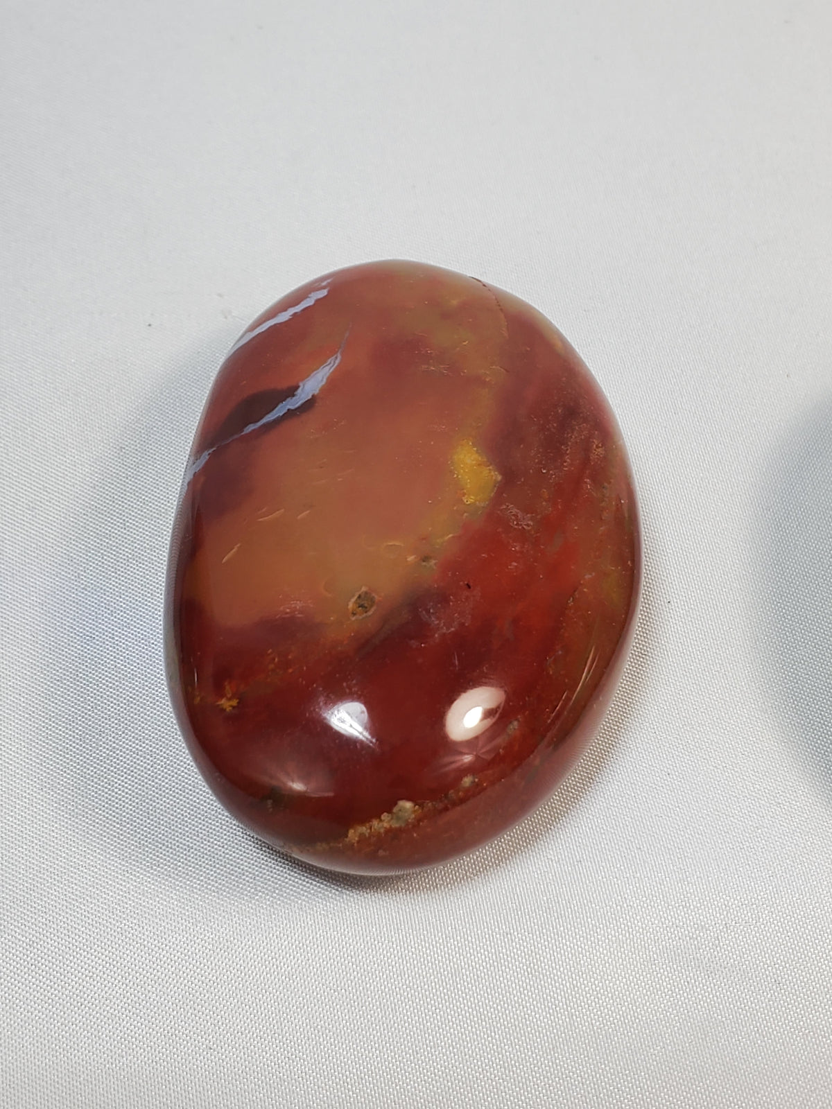 Mixed Polished Set of Three Palmstones Blue Apatite, Garnierite, and Red Ocean Jasper