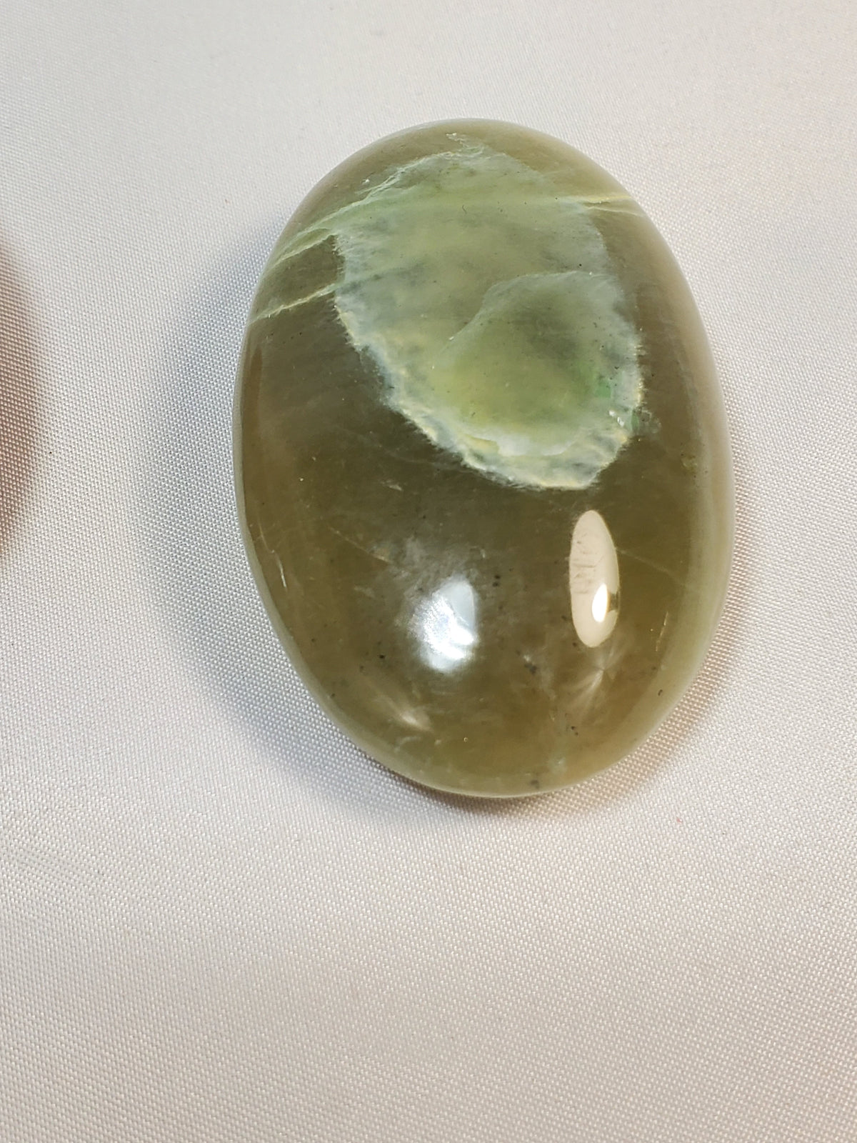 Mixed Polished Set of Three Palmstones Blue Apatite, Garnierite, and Red Ocean Jasper