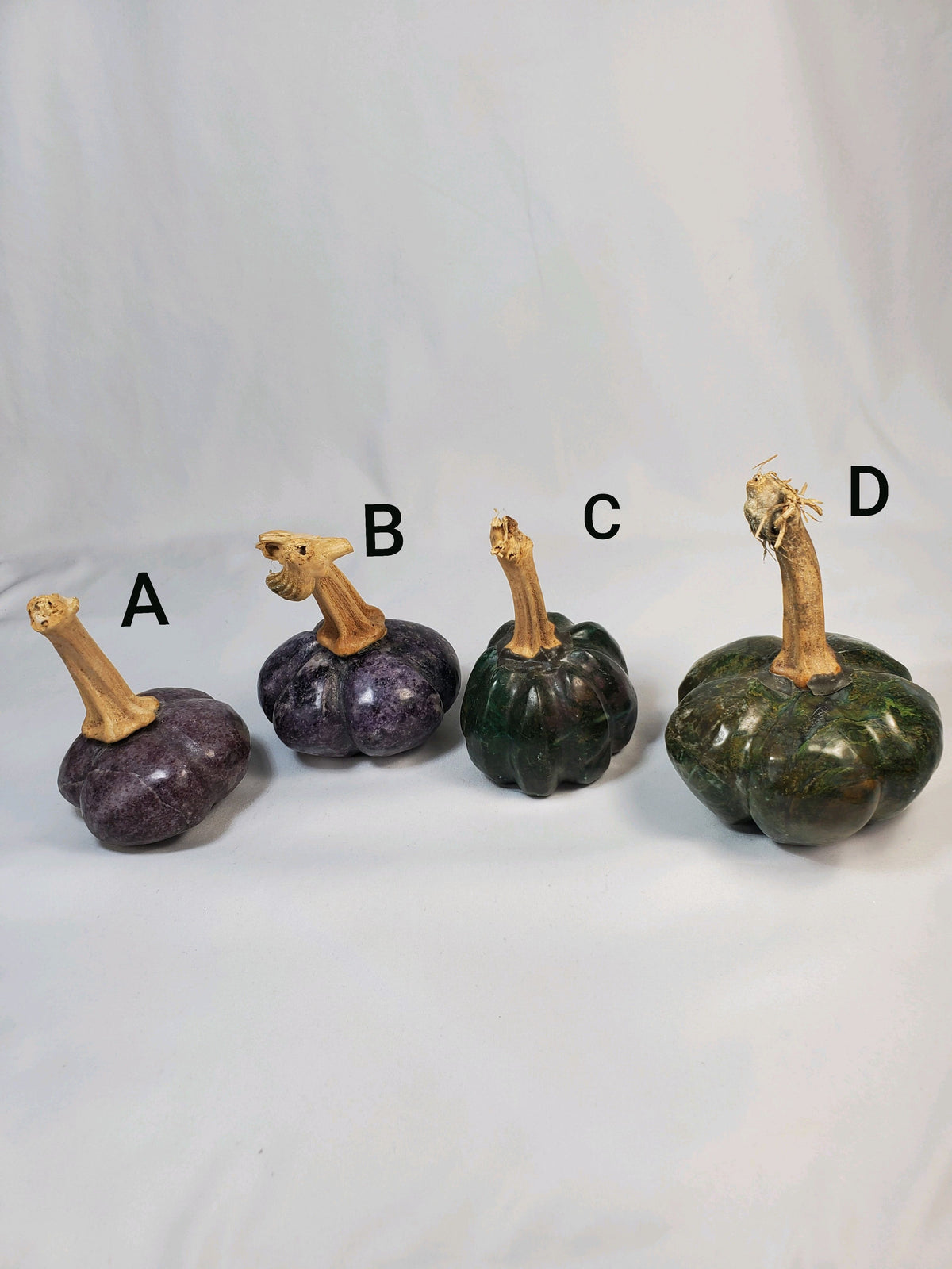 Lepidolite Pumpkins from Zimbabwe - Hand Carved
