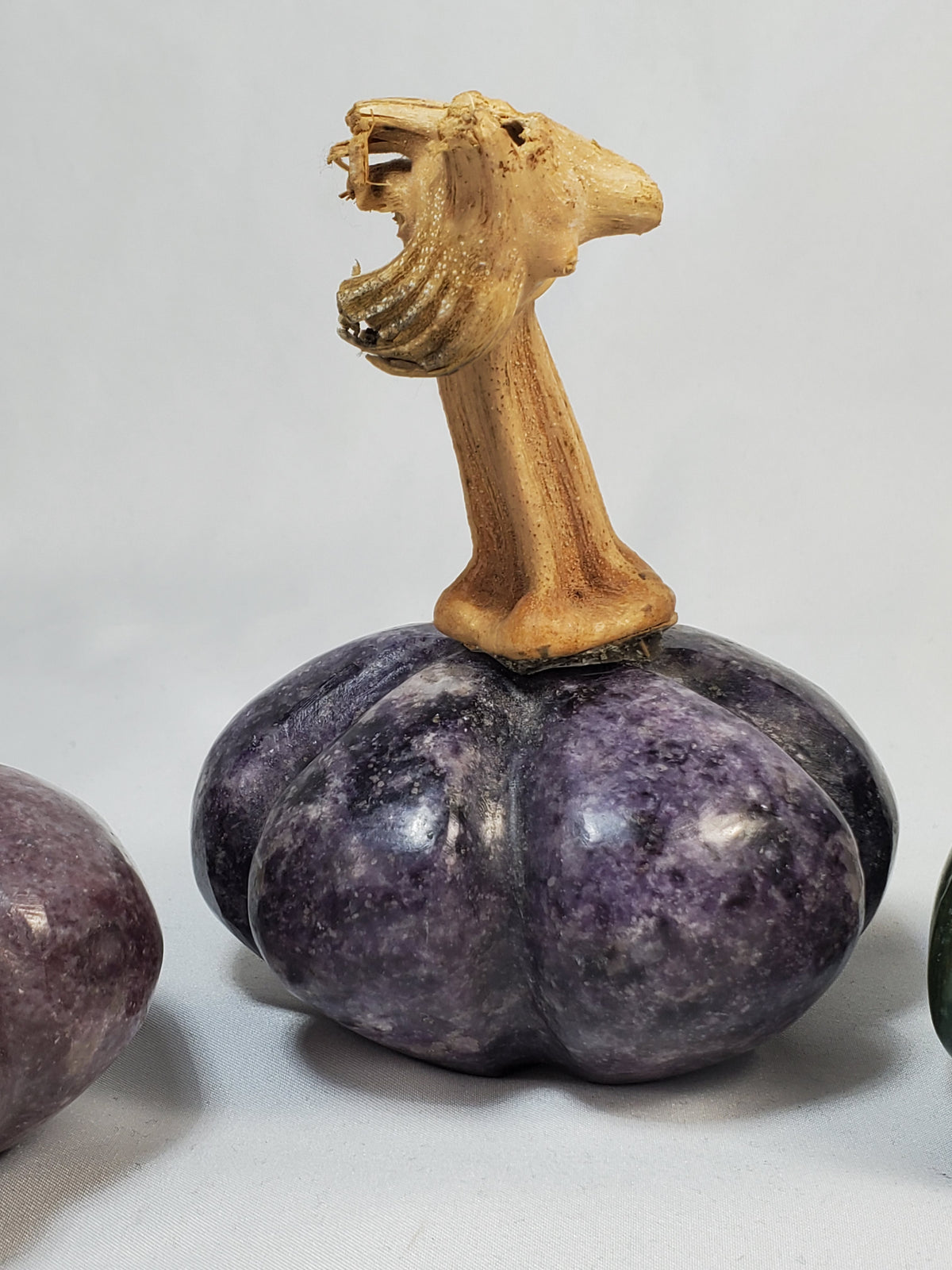 Lepidolite Pumpkins from Zimbabwe - Hand Carved