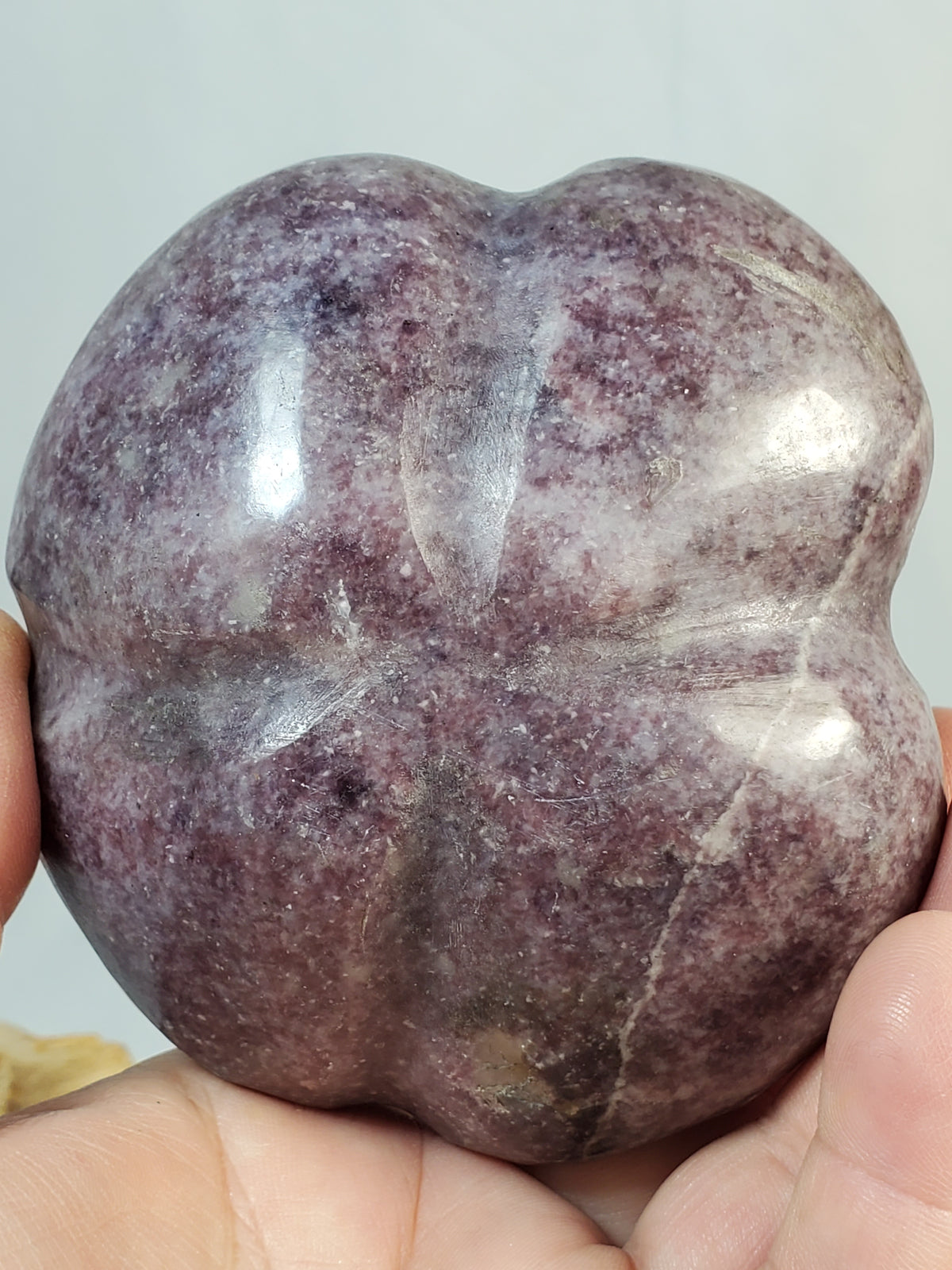 Lepidolite Pumpkins from Zimbabwe - Hand Carved