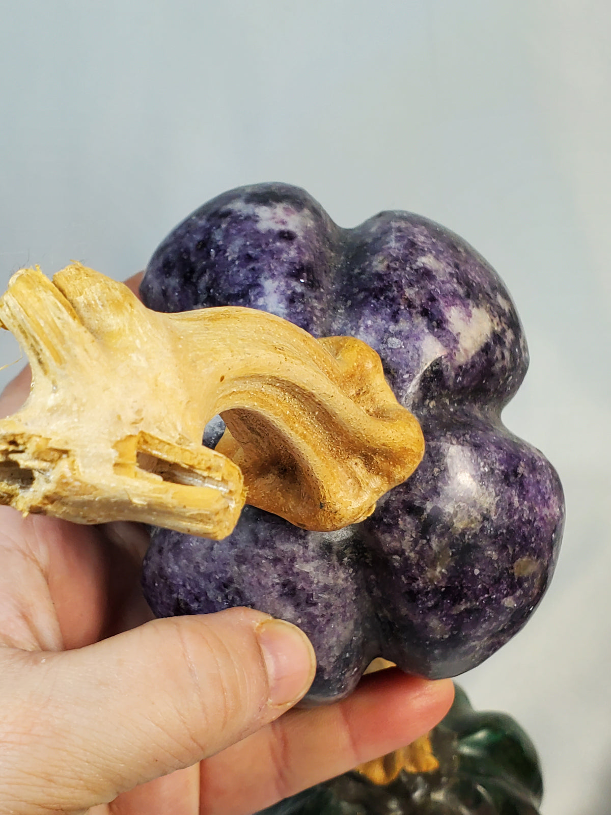 Lepidolite Pumpkins from Zimbabwe - Hand Carved