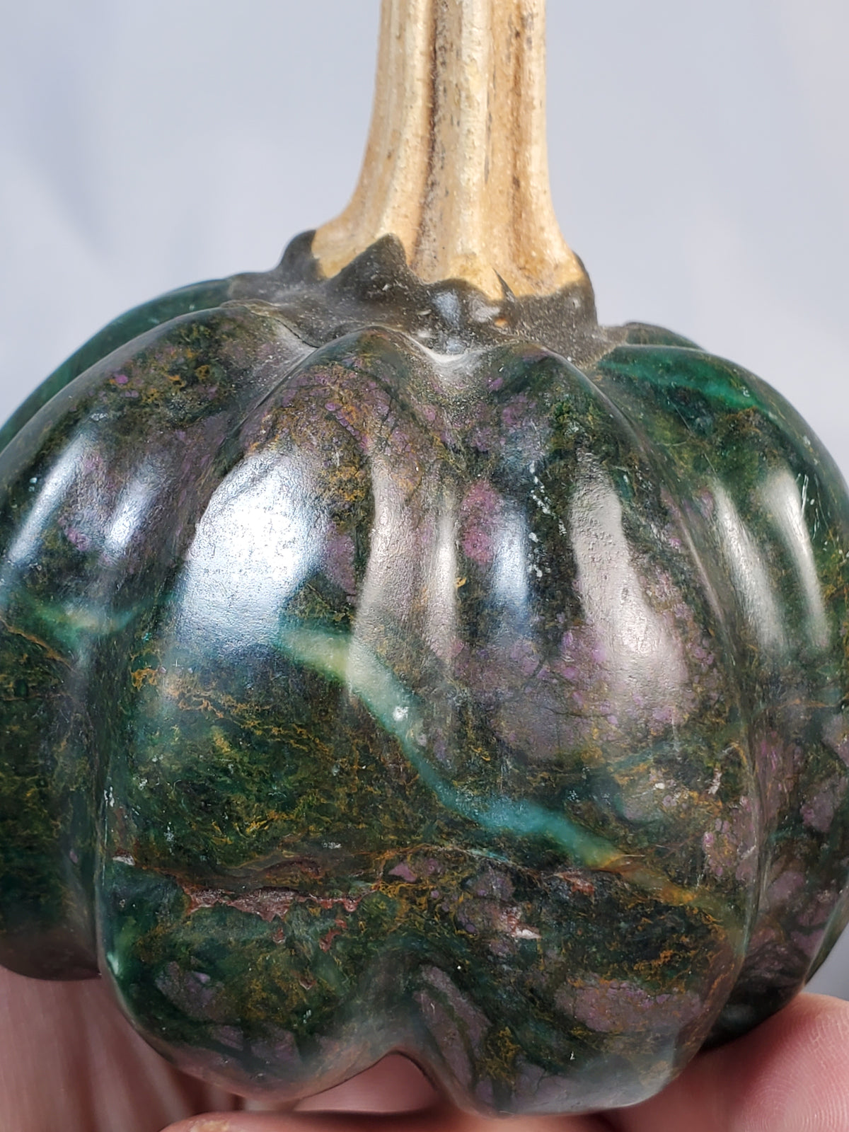 Lepidolite Pumpkins from Zimbabwe - Hand Carved