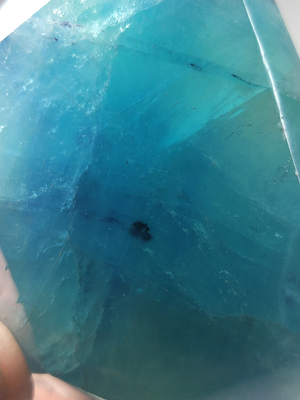 Polished Faceted Exceptional Watermelon and Blue Fluorite Points x 2 from Namibia
