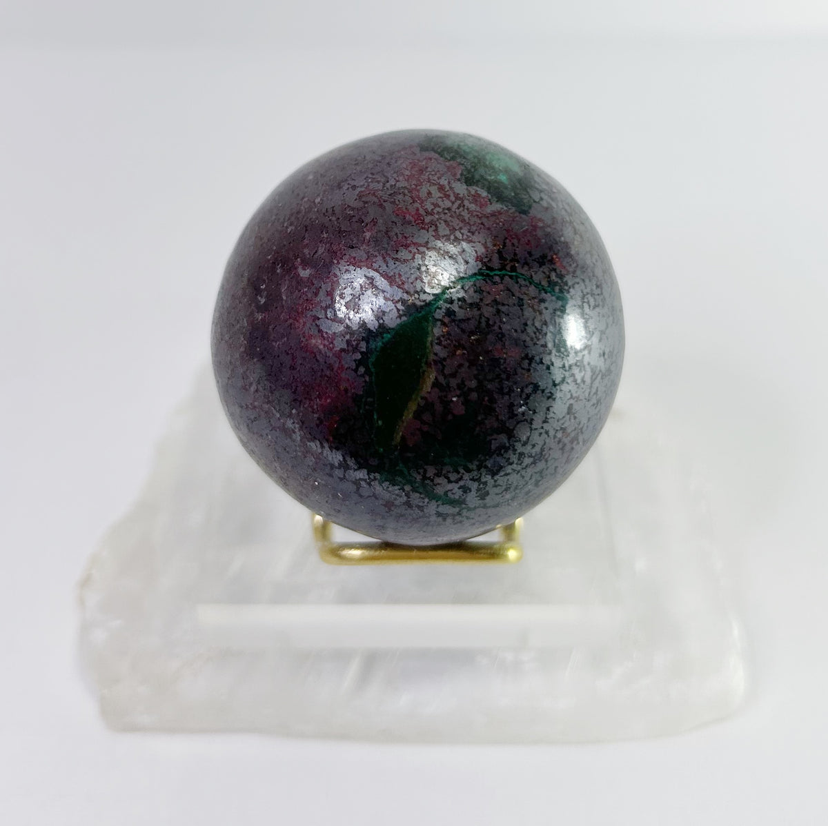 Cuperite with Malachite Sphere