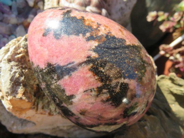 Polished Rhodonite Eggs from Madagascar