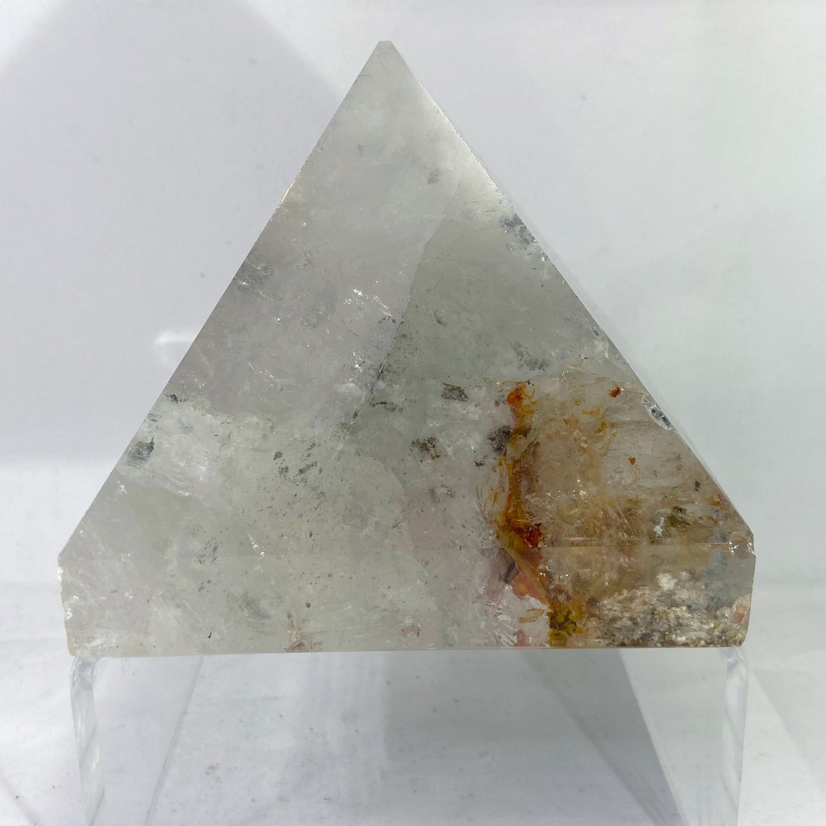 Quartz with Hematite Pyramid