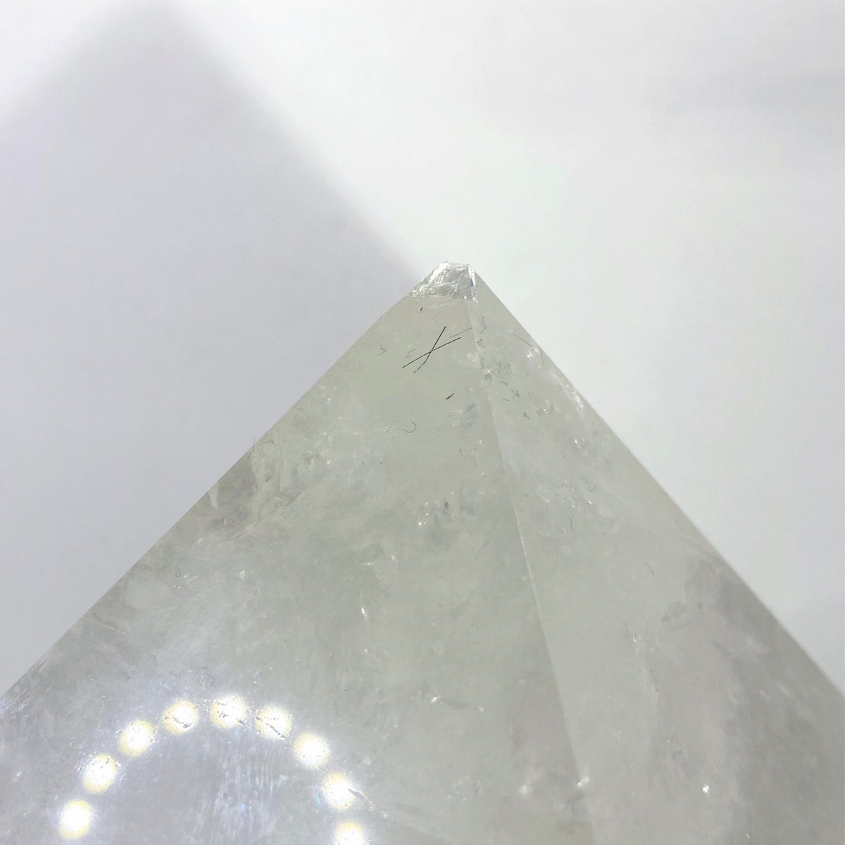 Quartz with Hematite Pyramid