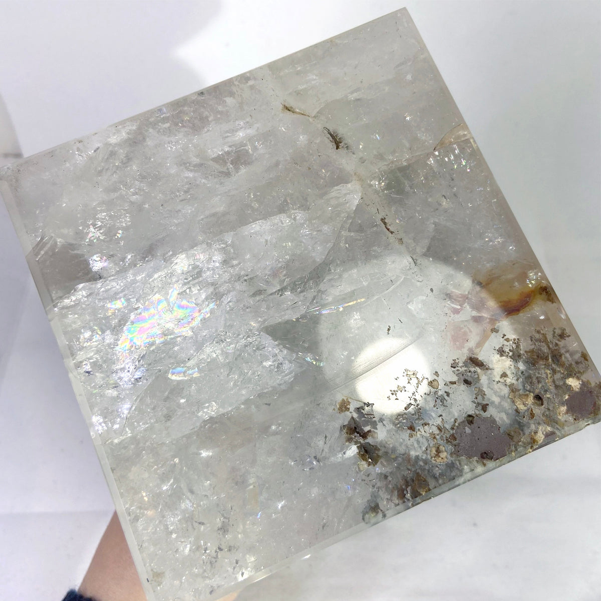 Quartz with Hematite Pyramid