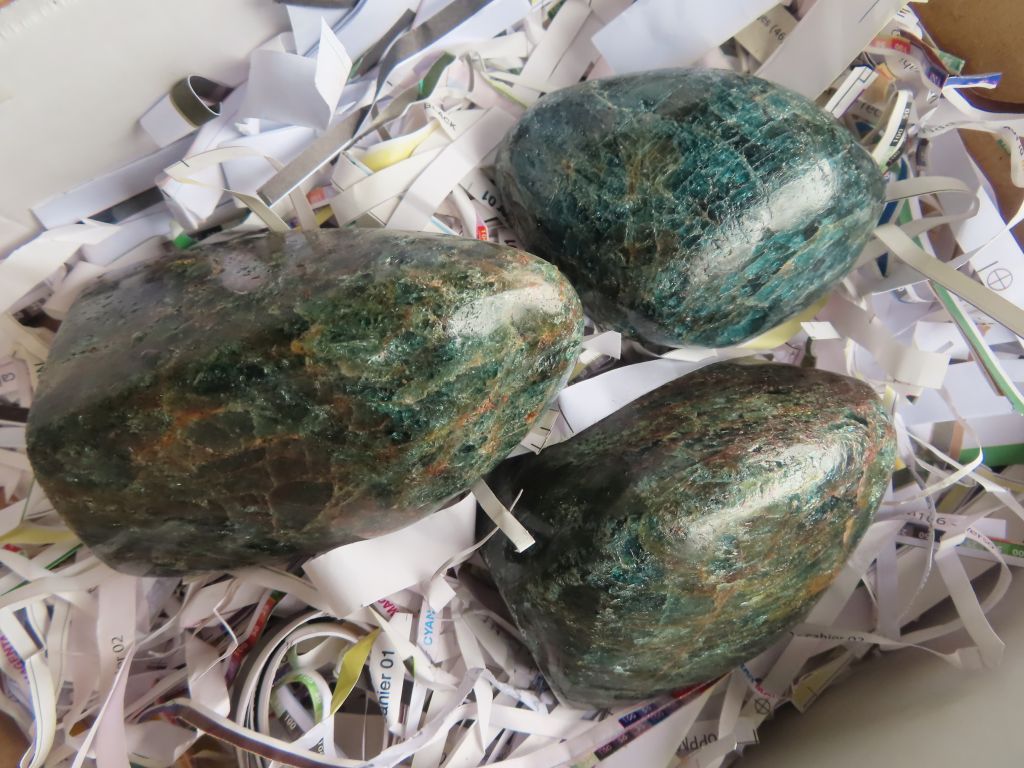 Polished Standing Freeforms x 3 from Madagascar
