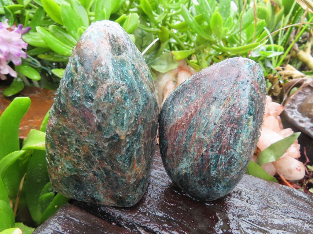 Polished Standing Freeforms x 3 from Madagascar