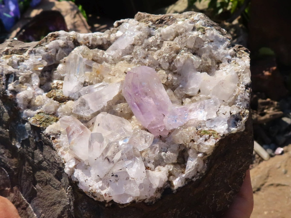 Natural Brandberg Quartz Cluster from Namibia