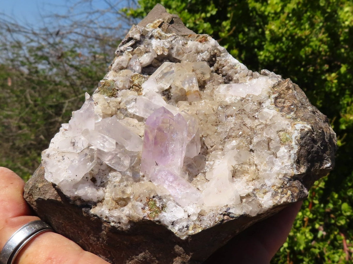 Natural Brandberg Quartz Cluster from Namibia