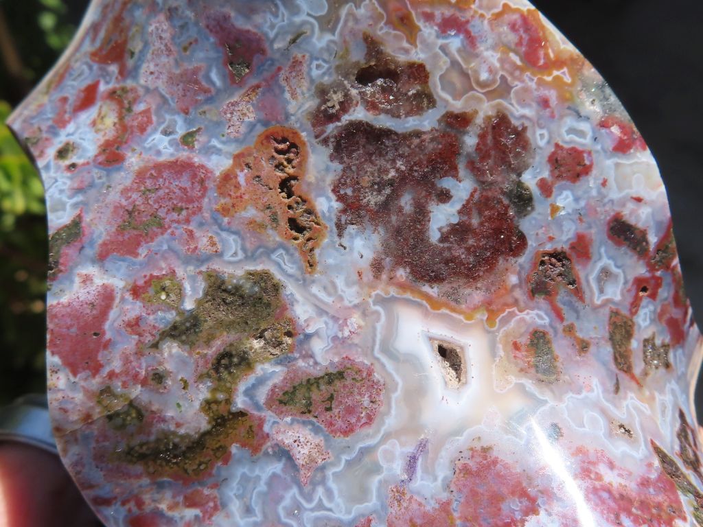 Polished Ocean Jasper Flames x 2 from Madagascar