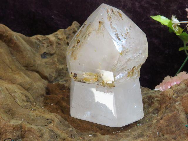 Polished Septer Quartz Crystals x 2 from Akansobe, Madagascar