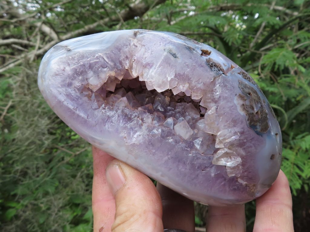 Polished Agate Geode, Eggs & a Freeform x 3 from Maintero, Madagascar