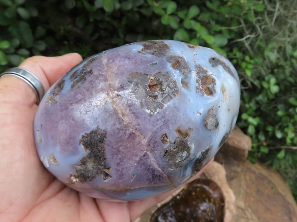 Polished Agate Geode, Eggs & a Freeform x 3 from Maintero, Madagascar