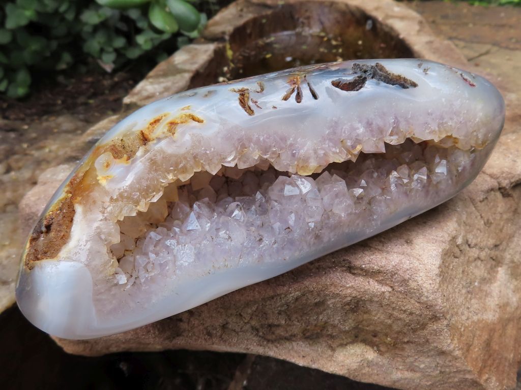 Polished Agate Geode, Eggs & a Freeform x 3 from Maintero, Madagascar