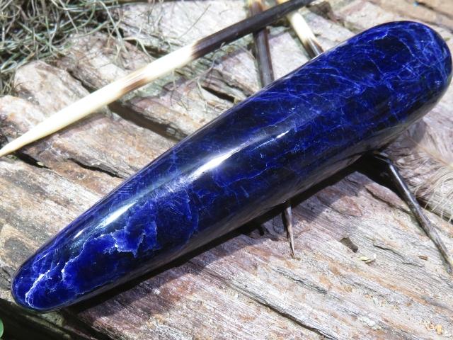 Polished Sodalite Freeforms x 2 from Namibia