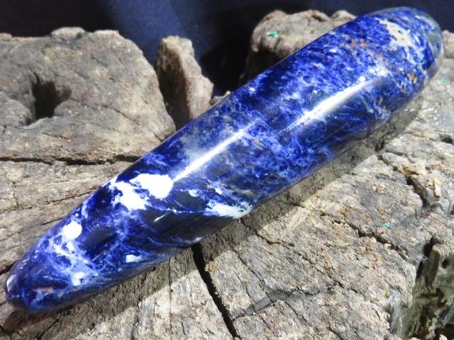 Polished Sodalite Freeforms x 2 from Namibia