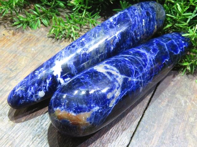 Polished Sodalite Freeforms x 2 from Namibia