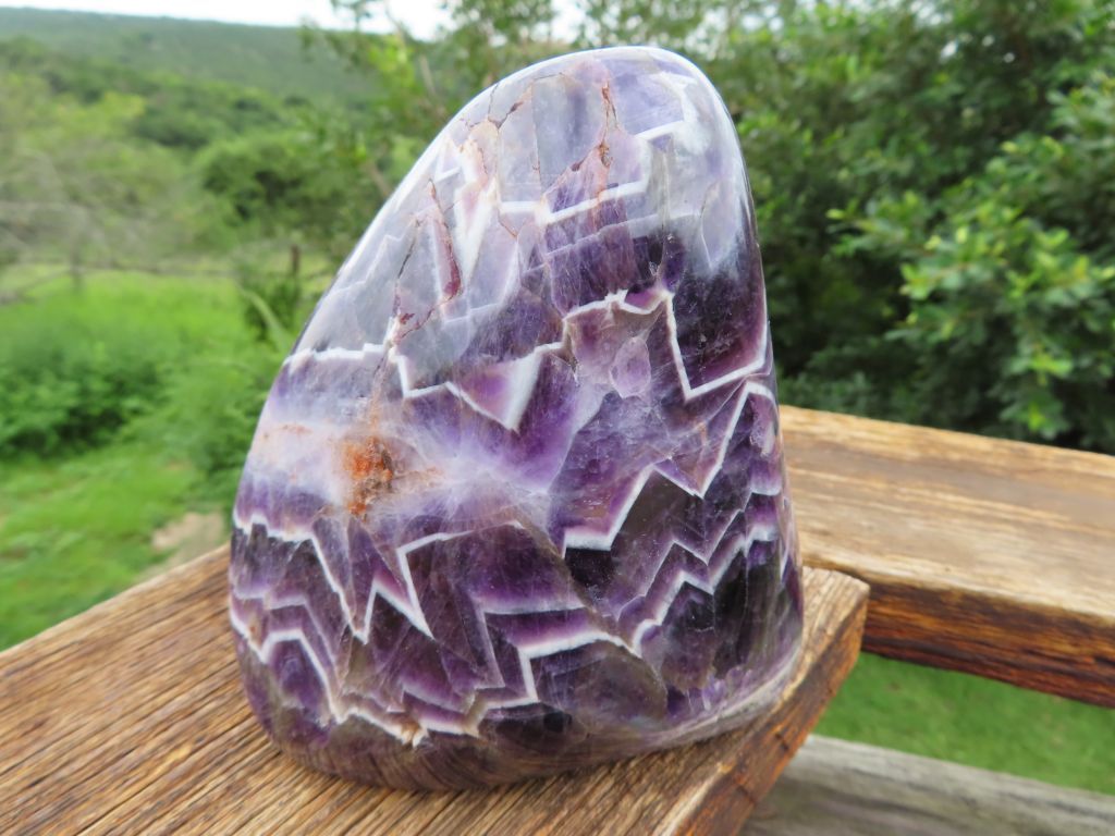 Polished Amethyst Quartz Crystal Freeform from Zambia