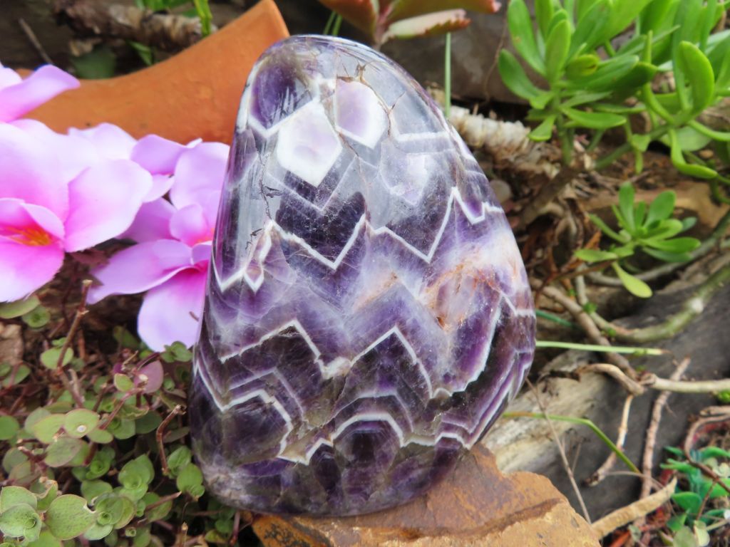 Polished Amethyst Quartz Crystal Freeform from Zambia