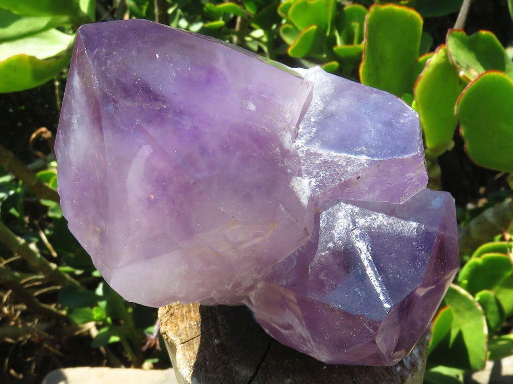 Polished Amethyst Quartz Crystal Cluster from Zambia