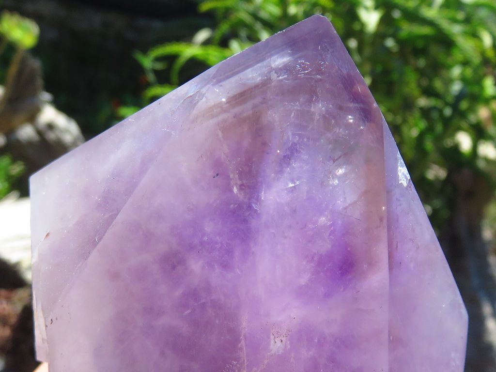 Polished Amethyst Quartz Crystal Cluster from Zambia