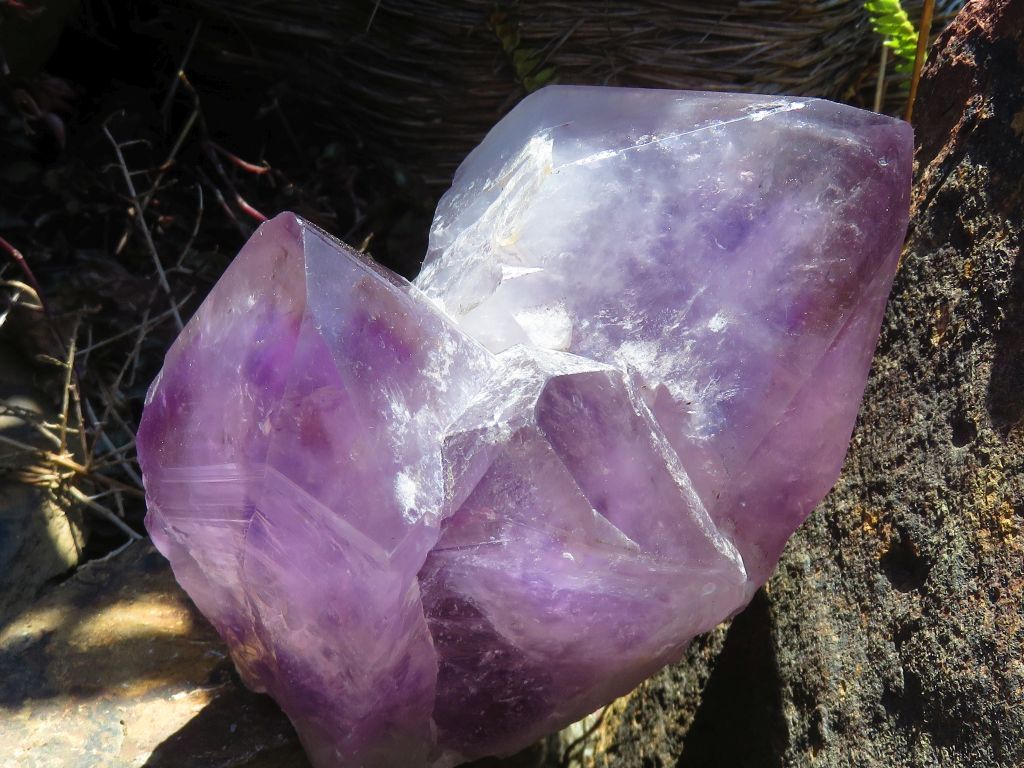 Polished Amethyst Quartz Crystal Cluster from Zambia