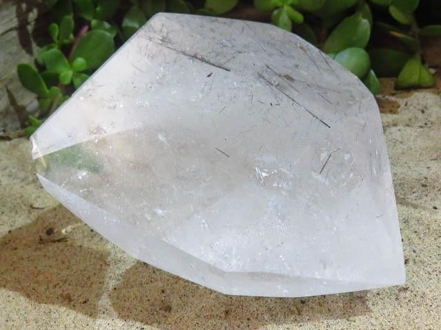 Polished Tourmaline Quartz Point x 1 from Madagascar