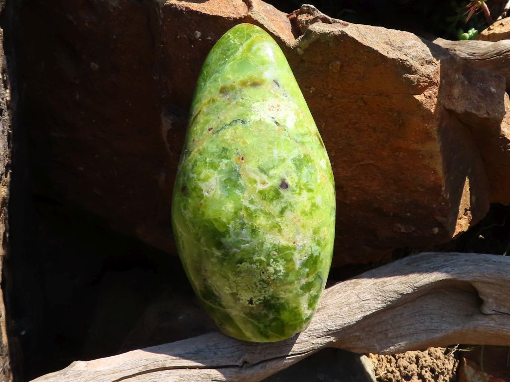 Polished Green Opal Freeform from Madagascar - Extra Large