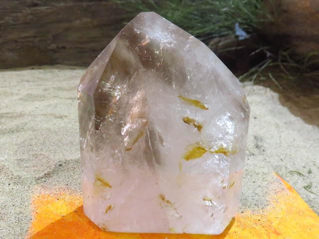 Polished Smoky Quartz Crystal Point from Madagascar