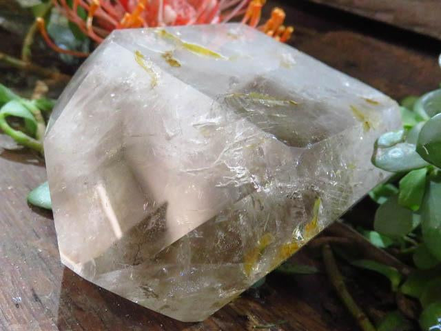Polished Smoky Quartz Crystal Point from Madagascar