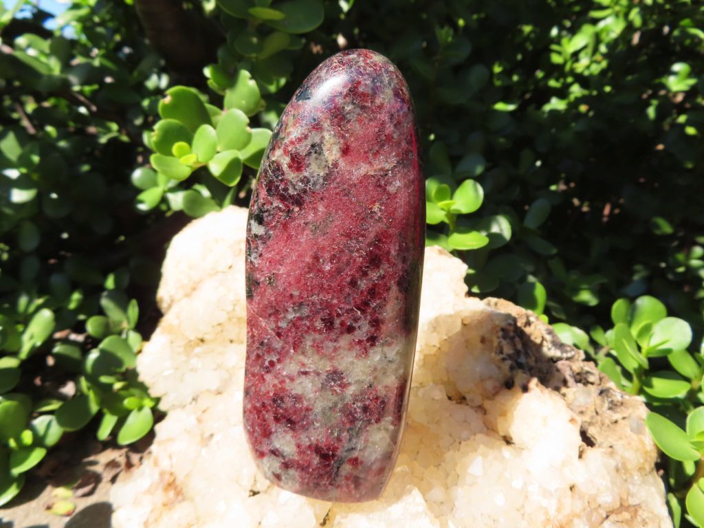 Polished Rare Garnet Standing Freeforms x 3 from Madagascar