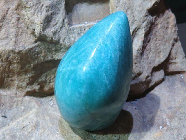 Polished Amazonite Standing Freeform from Madagascar