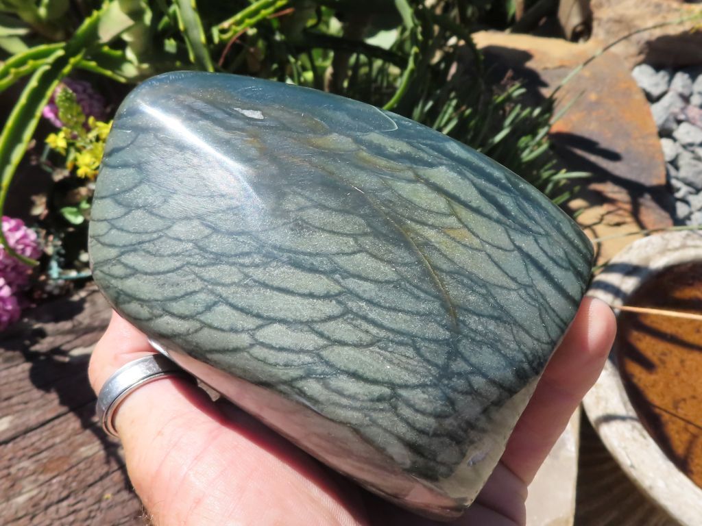 Dragon Scale Polychrome Jasper Freeforms from Madagascar
