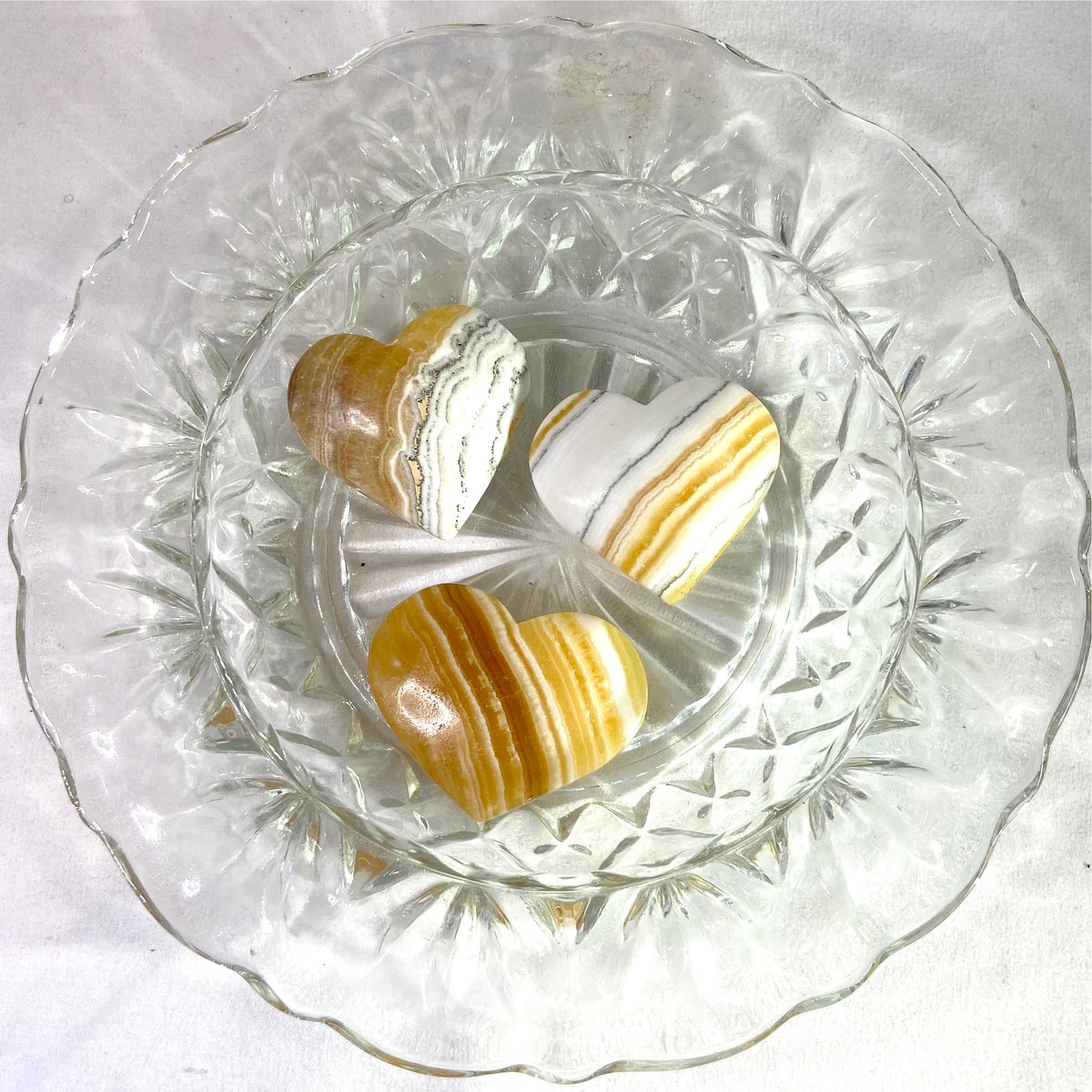 Orange Calcite Hearts