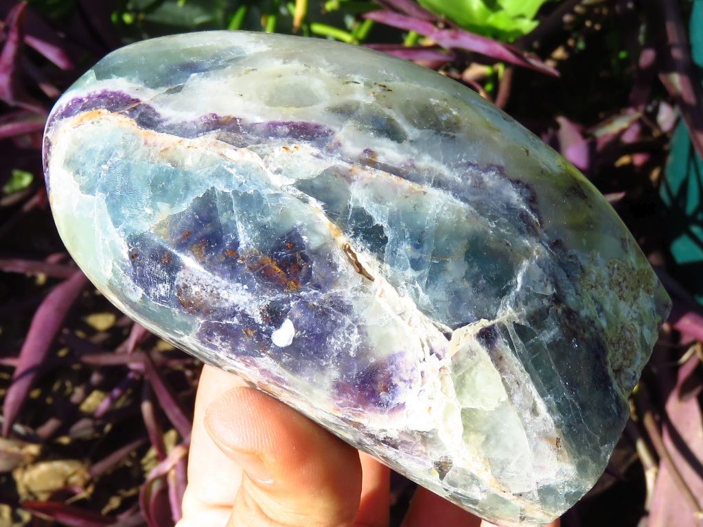 Rainbow Fluorite Standing Freeforms x 2 from Fish River Canyon, Namibia