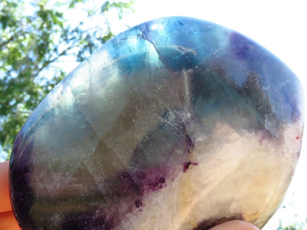 Rainbow Fluorite Standing Freeforms x 2 from Fish River Canyon, Namibia