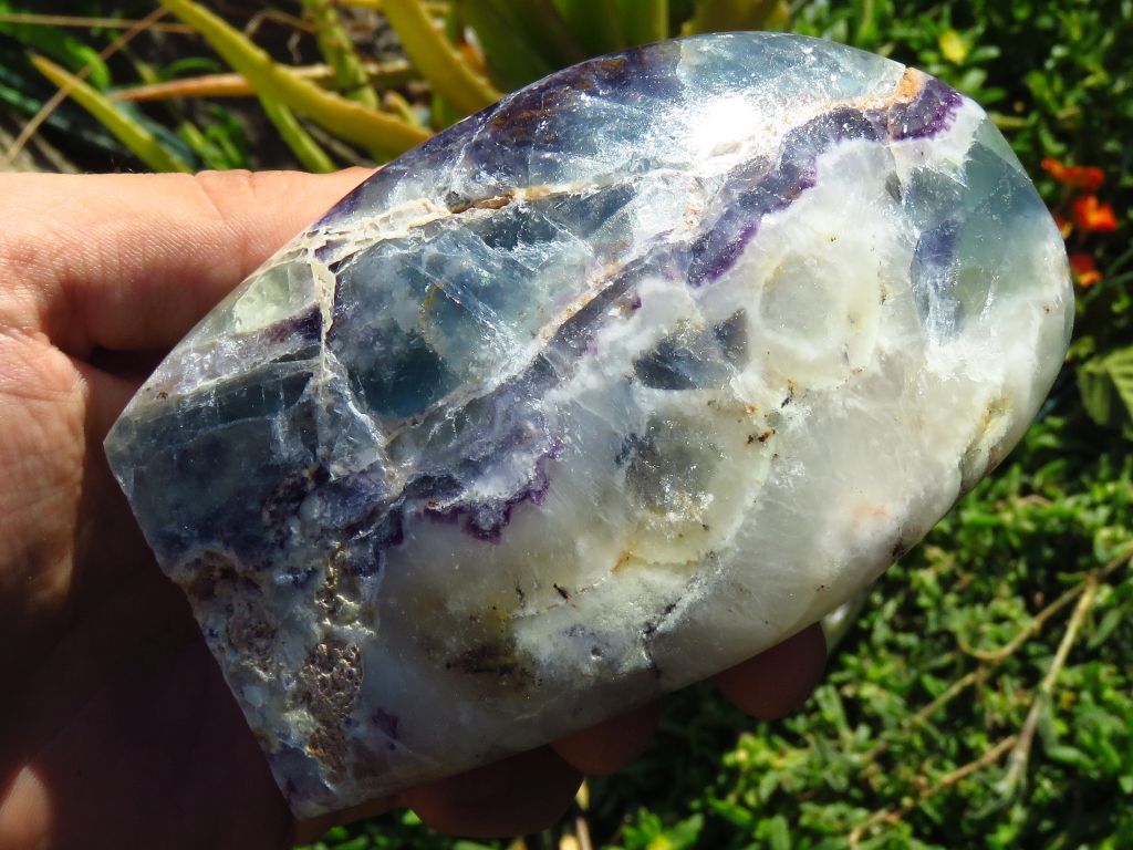 Rainbow Fluorite Standing Freeforms x 2 from Fish River Canyon, Namibia