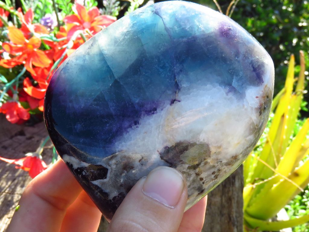Rainbow Fluorite Standing Freeforms x 2 from Fish River Canyon, Namibia
