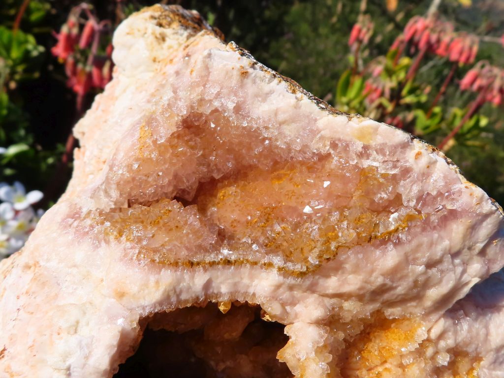 Natural Lemur Island Hematoid Amethyst Crystal Geode from Nosy Varika, Madagascar