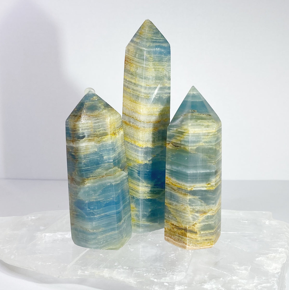 Aqua Lemurian Quartz Points