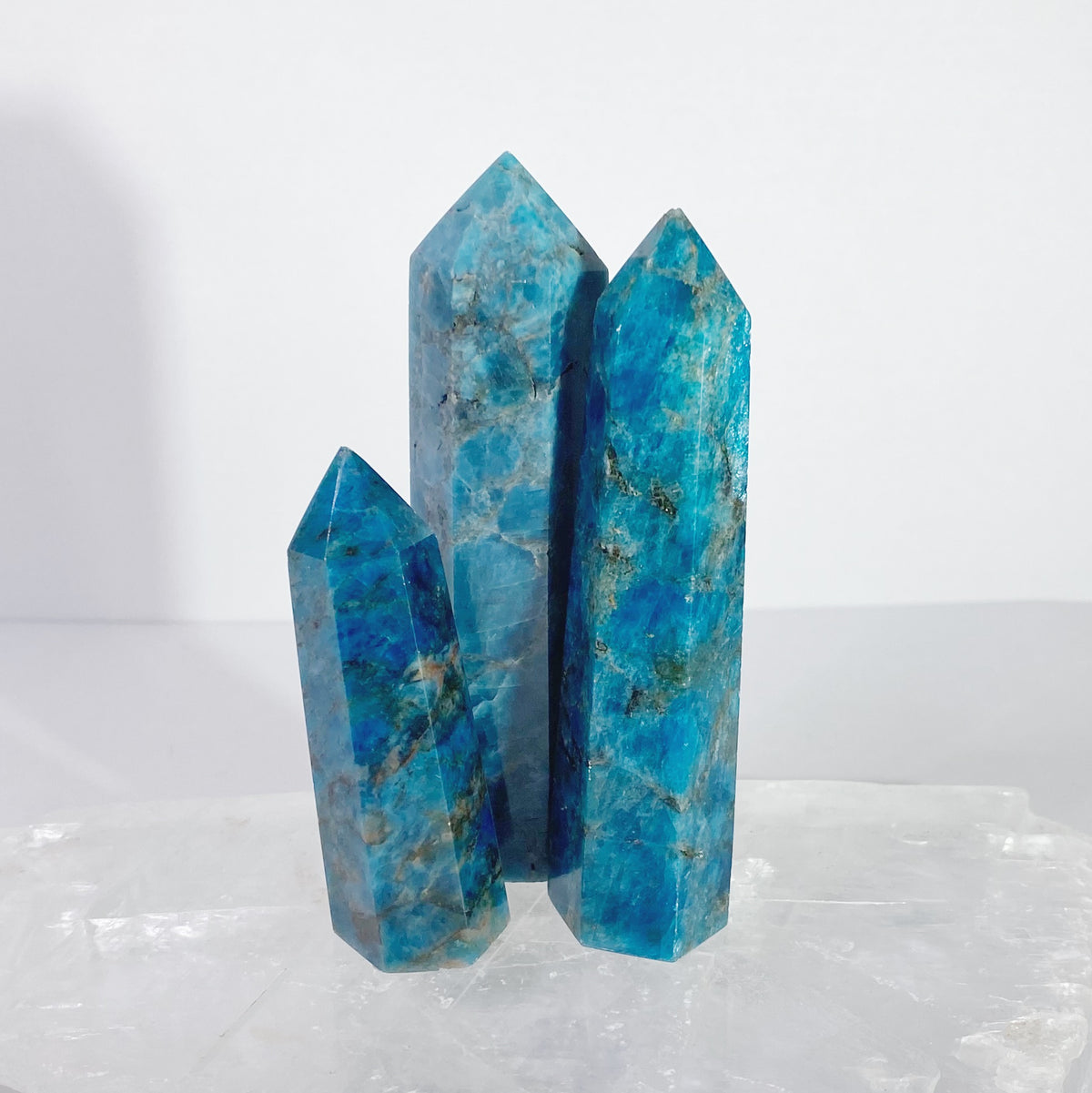 Blue Apatite Points