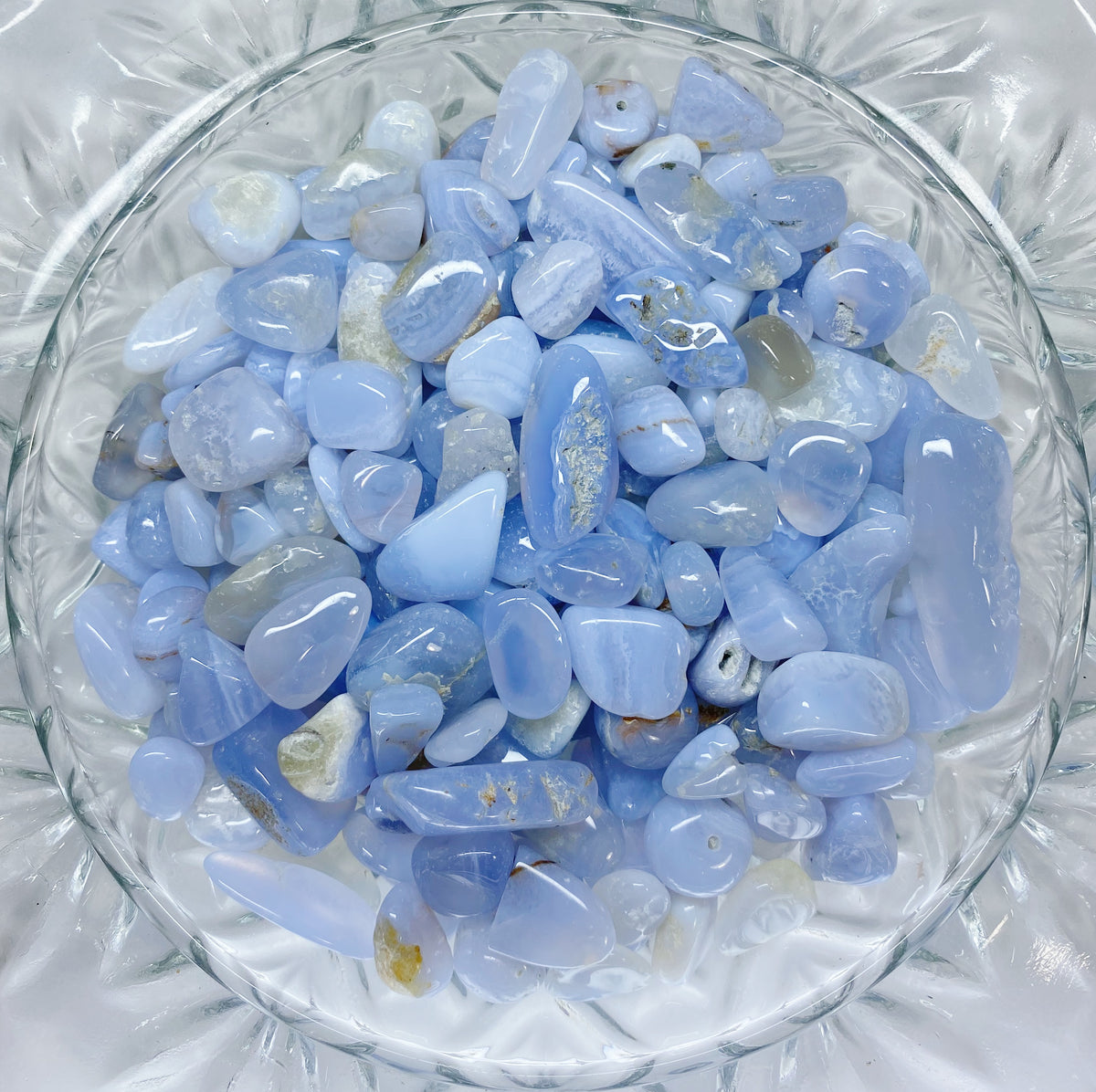 Blue Lace Agate Chips - Large