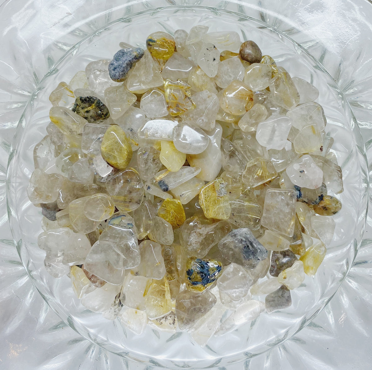Gold Rutile Quartz Chips