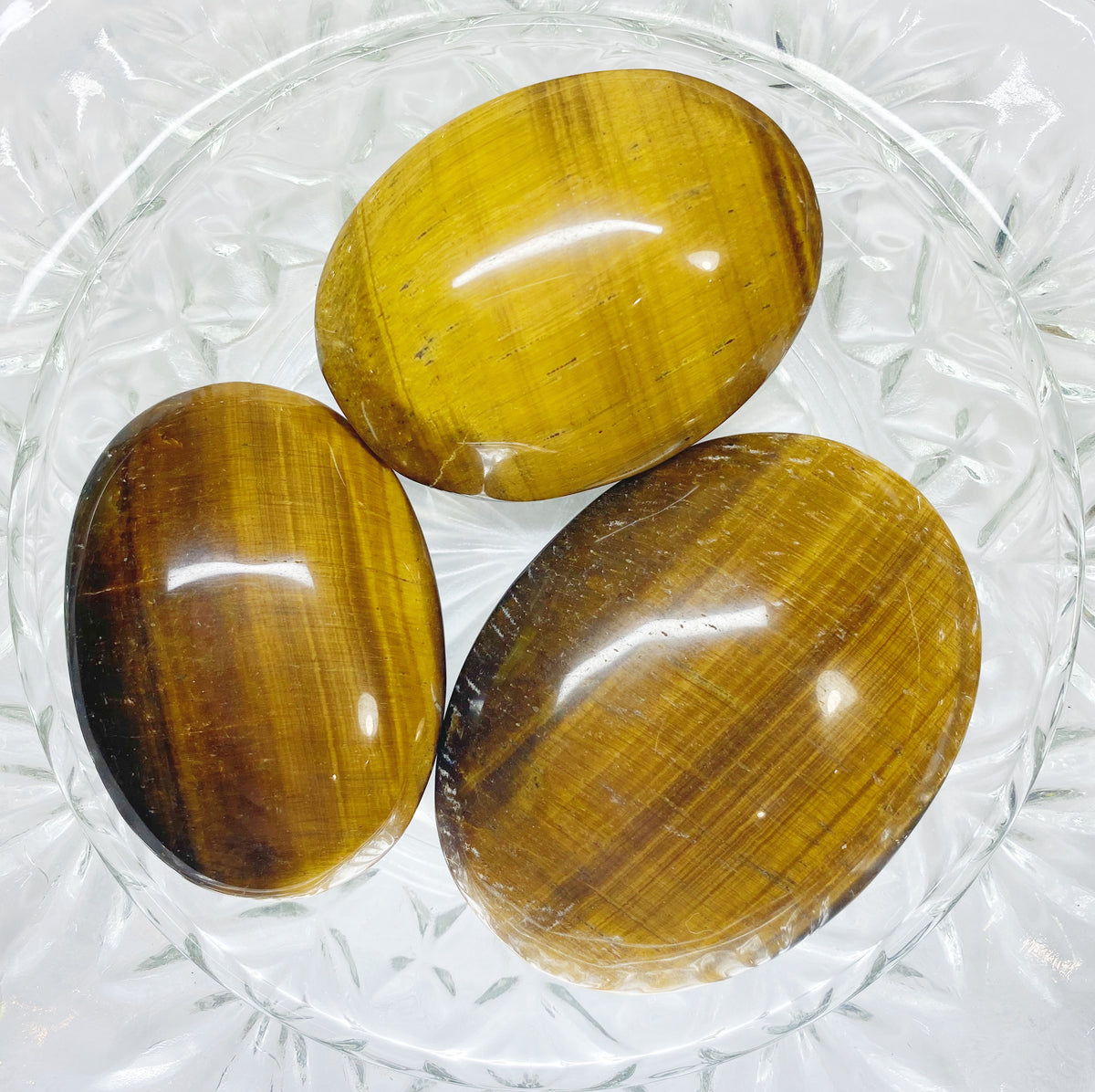 Tigers Eye Palm Stone
