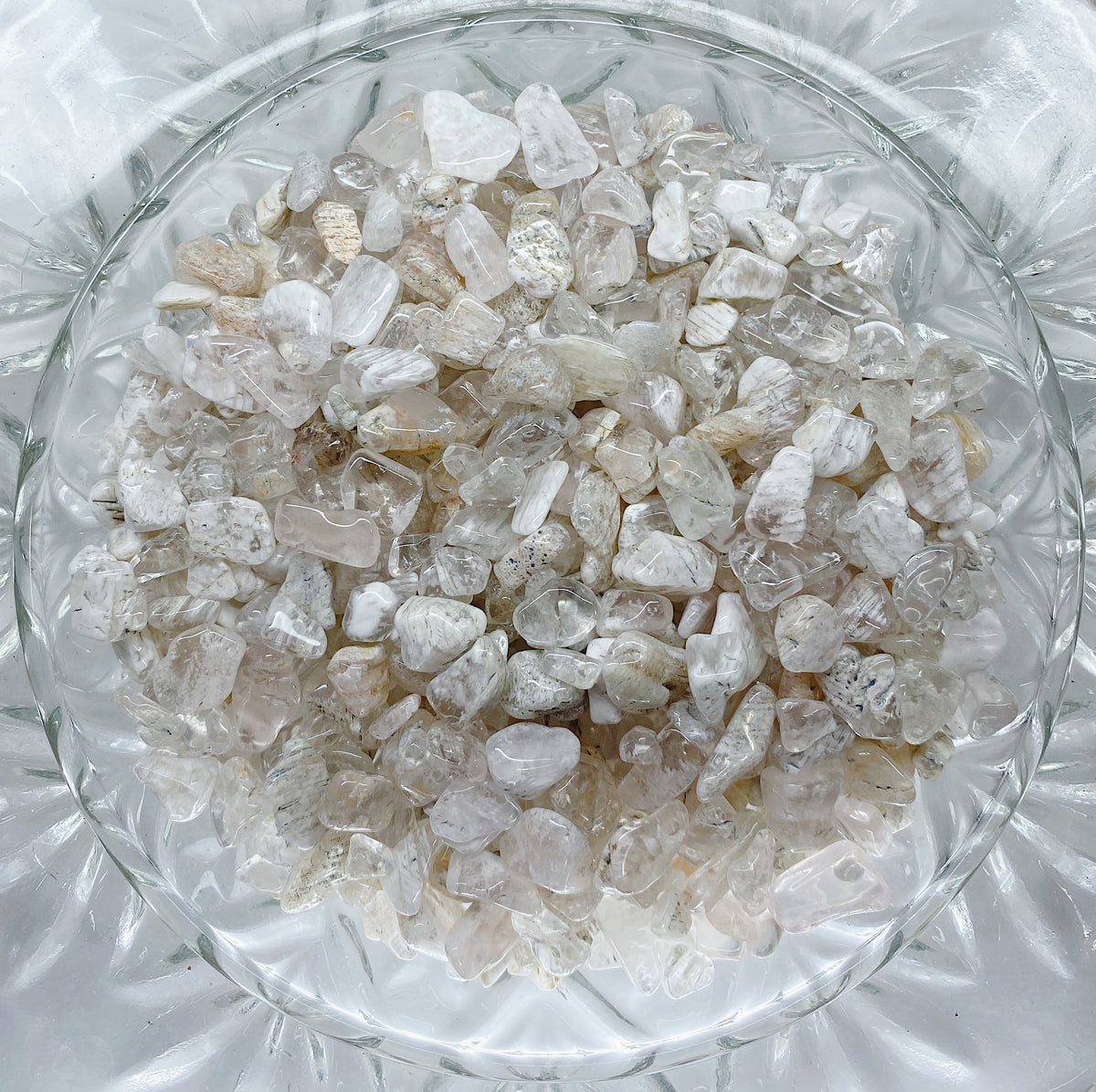 White Phantom Quartz Chips