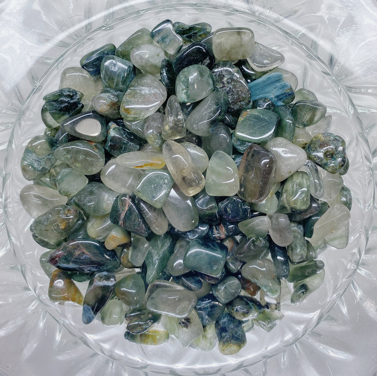 Green Rutile Quartz Chips